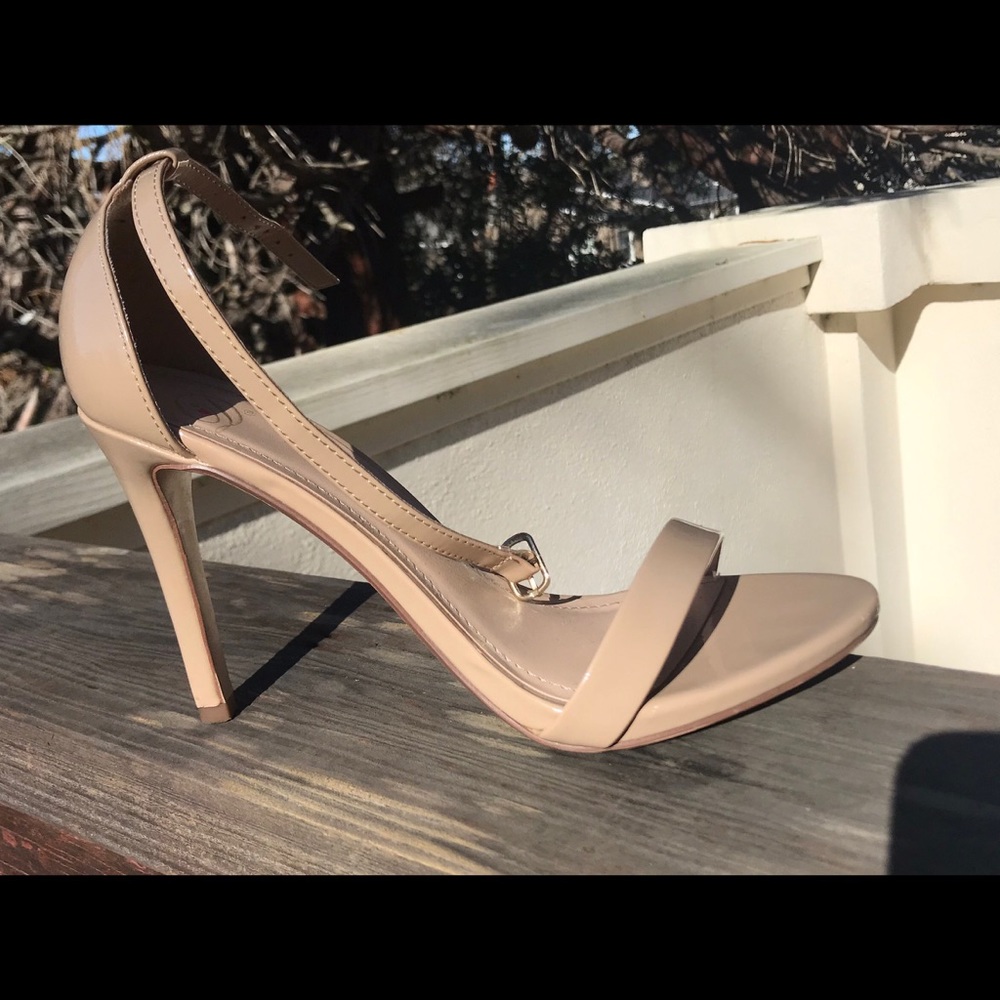 Nude Ankle Strap Sandal (Size 8)